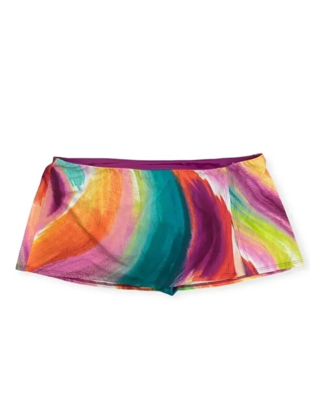 Bleu Rod Beattie 14 Splash Out Slit Skirt Bikini Bottom Swimwear Ombre Swimwear